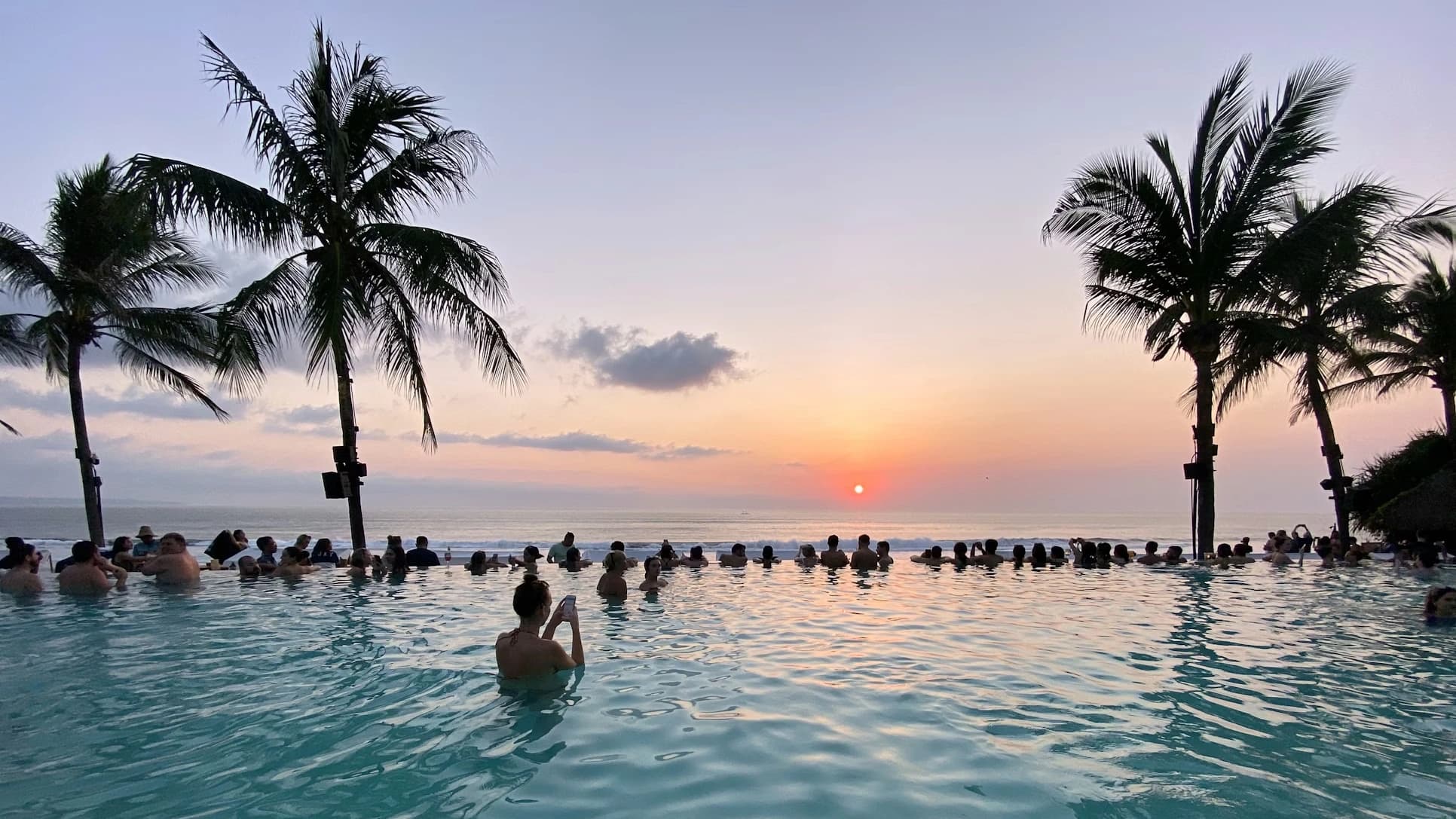Beach view in sunset